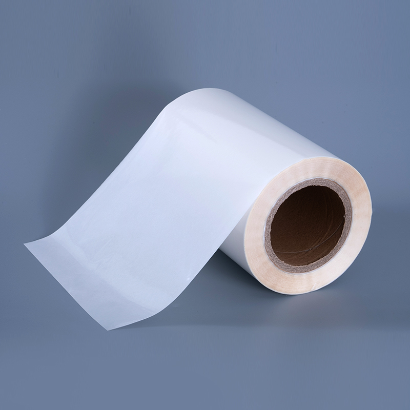 50mic স্বচ্ছ স্ব আঠালো পলিয়েস্টার ফিল্ম ভিনাইল স্টিকার প্রিন্টিং লেবেল জাম্বো রোল