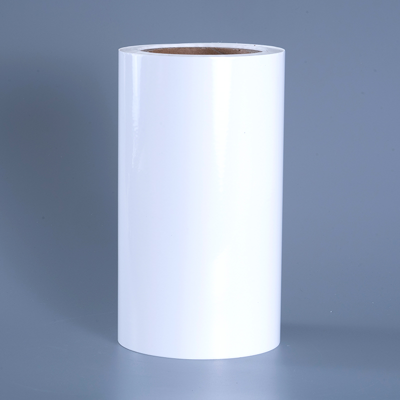 ইঙ্কজেট প্রিন্টিংয়ের জন্য এক্রাইলিক আঠালো জাম্বো রোল সহ 25mic গ্লস পিইটি ভিনাইল ফিল্ম লেবেল সামগ্রী